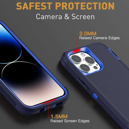 3 IN 1 Heavy Duty Armor Shockproof Dust-Proof Case For iPhone 15 14 13 12 11 16Pro MAX  MINI XSMAX XR X XS SE 6 7 8 PLUS Cover