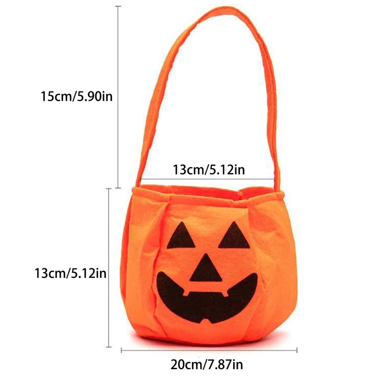 1/3/5/10Pcs Halloween Pumpkin Bags Handheld Non-woven Fabric Bags Candy Bags Halloween Party Supplies Makeup and Clothing Props