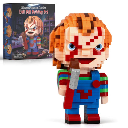 “Halloween themed  Halloween building blocks: Handmade death, clowns and horror scenes – creative holiday joy for children!”