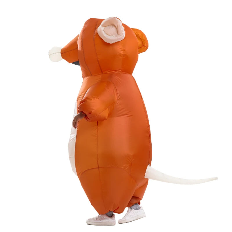 Inflatable Mouse Costume for Adult Blow up Mouse Rat Cosplay Costume Funny Halloween Party Carnival Cosplay Costume Suit