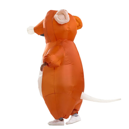 Inflatable Mouse Costume for Adult Blow up Mouse Rat Cosplay Costume Funny Halloween Party Carnival Cosplay Costume Suit