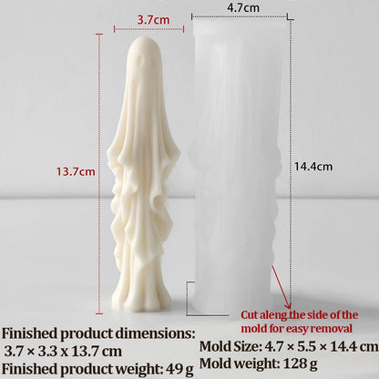 3D Halloween Ghost Skull Pumpkin Candle Silicone Mold DIY for Scented Wax Plaster Resin Soap Spooky Ornament Craft Home Decor Gi