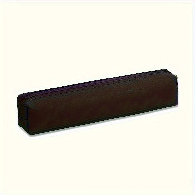 1pc Mini Makeup Pencil Case Bag, Premium Faux Leather Pencil Case: The Perfect Combination of Fashion and Function