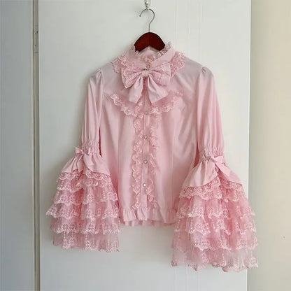 2025 New Victorian Sweet Lolita Dress Women Kawaii Cute Lace Ruffles Flower Wedding Bow Japanese Retro Elegant Princess Dresses