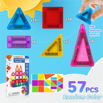 Mini magnetic building blocks toy, with a metal box for easy portability, children's stacking DIY construction toy, parent-child interactive toy, suitable as a gift for children's holidays and birthdays