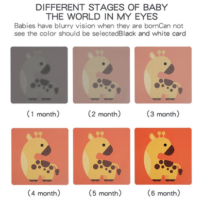 Baby Visual Stimulation Cards Montessori High Contrast Flash Card Infant Gift For Children Cognition Toy