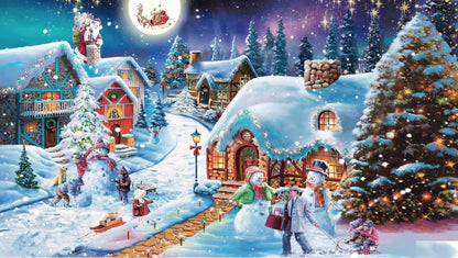 1 Box 500 Pieces 46*28cm Jigsaw Puzzles 500 Pieces Cardboard Picture Landscape Oil Painting Art Puzzles Family Games