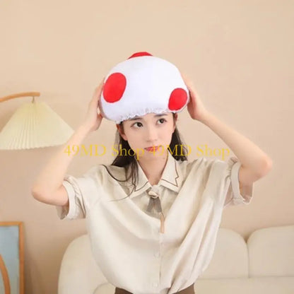 49MD Mushroom Hat for Halloween Costume Hat Festival Party Gathering Headgear Seasonal Party Photoshoots Hat Accessories