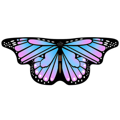 Kids Butterfly Wings Cape Girls Fairy Shawl Pixie Cloak Fancy Colorful Dress Costume Gift  Party & Holiday DIY Decorations