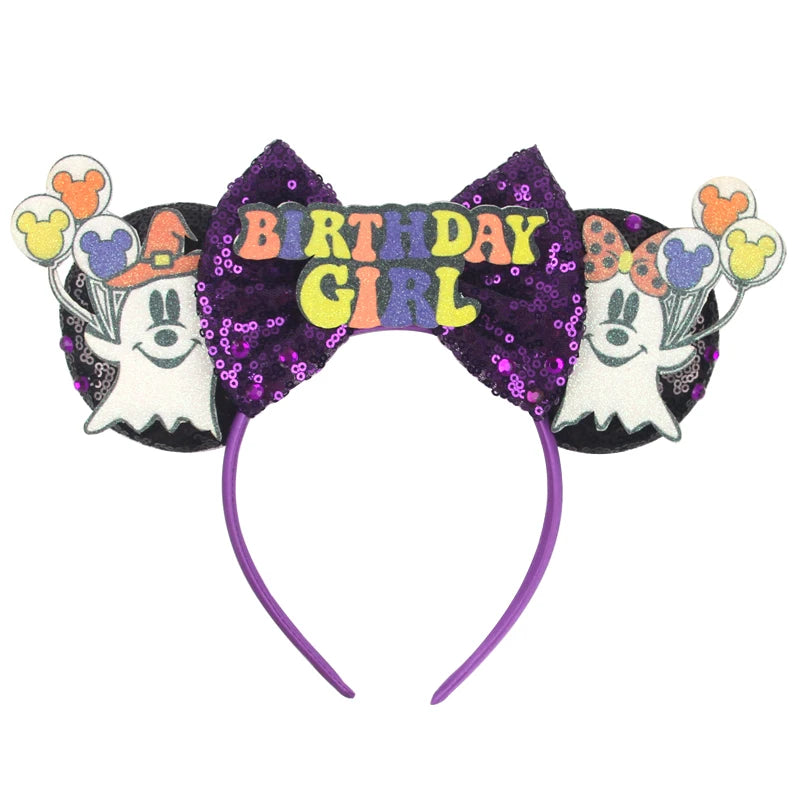 Mickey Mouse Ear Headbands Bow Hairbands Hair Accessories Party Christmas Halloween Princess Decoration Cosplay Costume for Girl