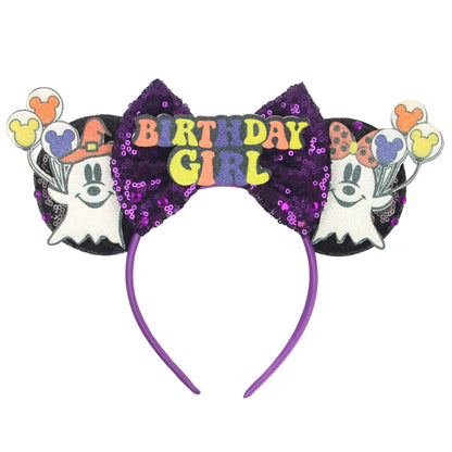 Mickey Mouse Ear Headbands Bow Hairbands Hair Accessories Party Christmas Halloween Princess Decoration Cosplay Costume for Girl