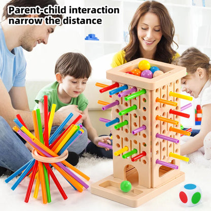 Parent Child Interactive Wooden Stick Children's Two Person Battle Spatial Thinking Training Puzzle Toy