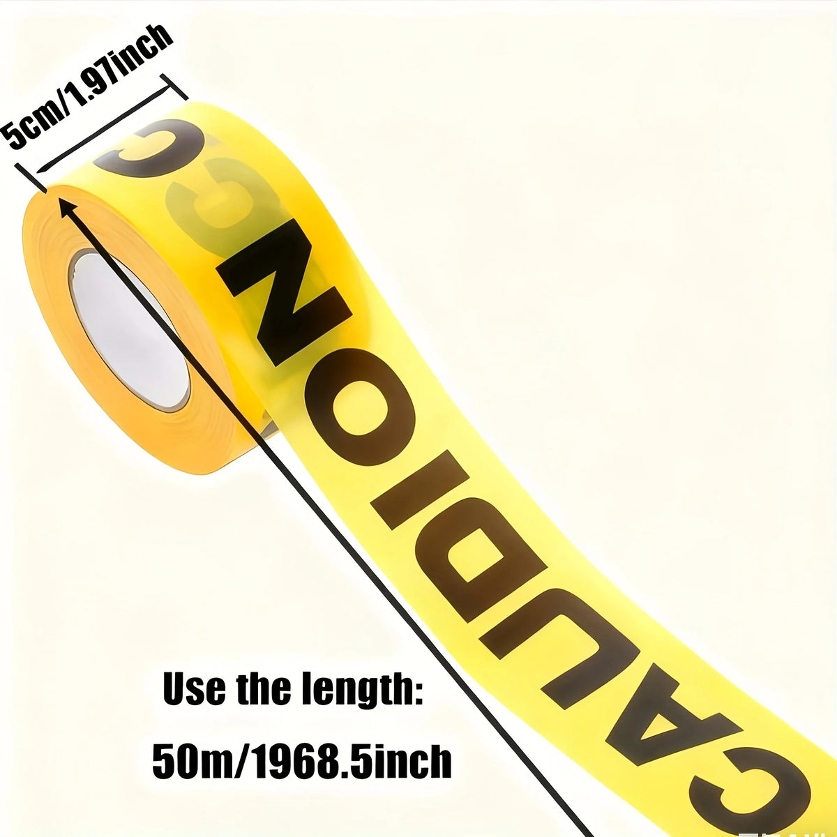 Halloween Danger Tape Yellow Red Barricade Line with Bold Caution Lettering for Horror Party Haunted House Scary Scene Decor