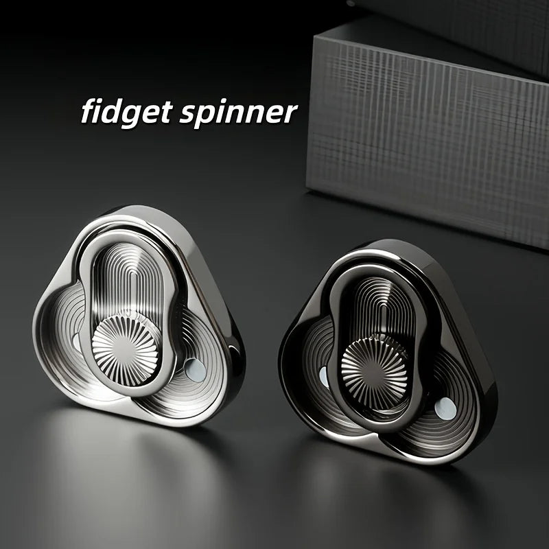 Triangle Spinner Flip Coin EDC Fidget Push Coin Decompression Hand Toy Handle Piece Fidget Spinner Fun Toy