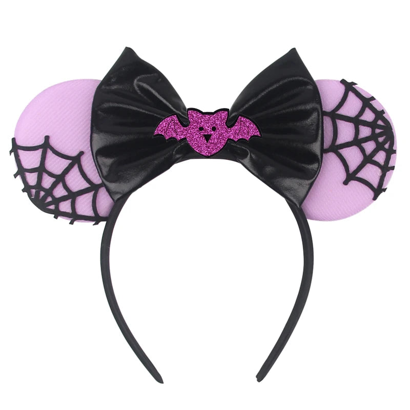 2026 Latest Halloween Cobweb Ears Headband Women Festival DIY Mouse Hairband Kids Party Villains Cosplay DIY Hair Accessories