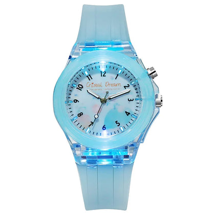 New Sport Kid Watches For Girls Boys Gift Personality Clock Easy Read Children Silicone Flash Quartz Wristwatches Reloj Infantil