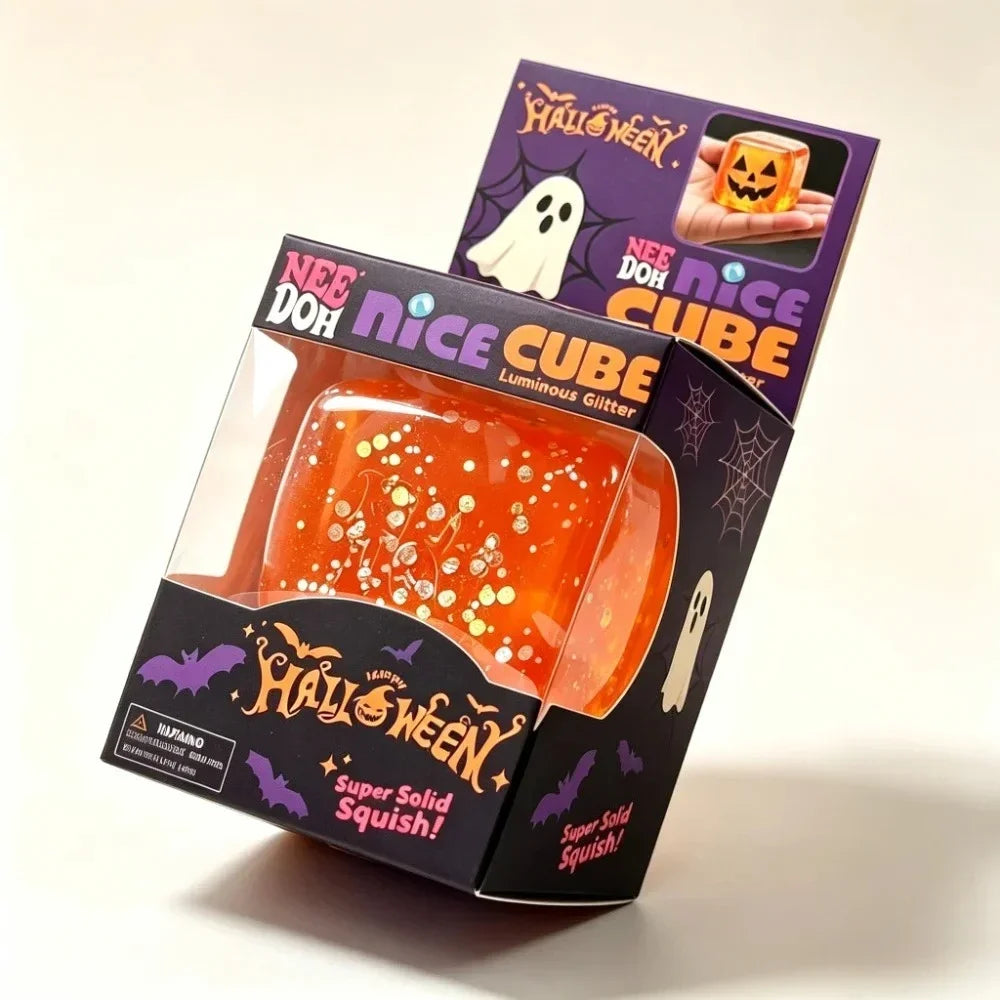 NeeDoh Halloween Gifts Such As Spiders and Pumpkins. Sensory Toys for Relieving Stress. Soft Decompression Toys