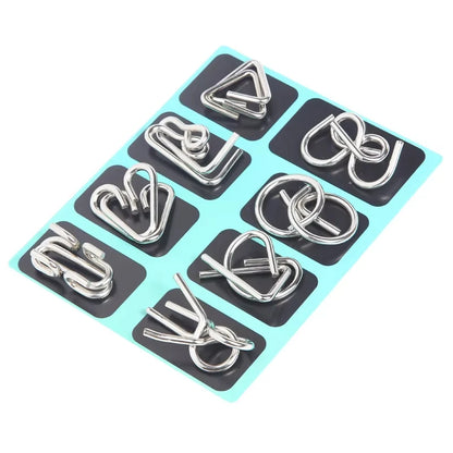 Creative Classic IQ Metal Brain Teaser Magic Baffling Puzzles Game Toys for Children Adults Funny Kids Gifts
