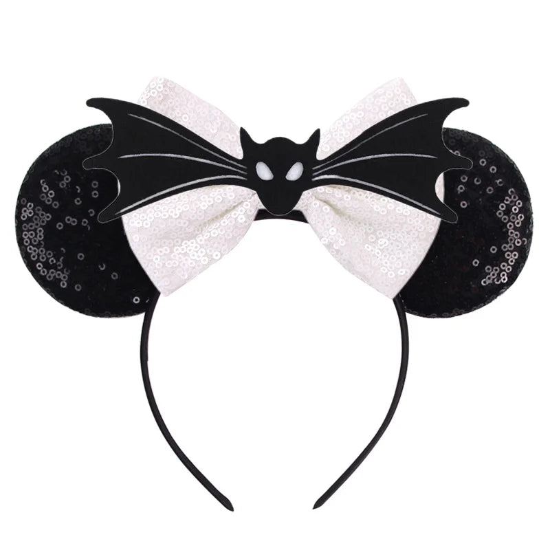 2026 Latest Halloween Cobweb Ears Headband Women Festival DIY Mouse Hairband Kids Party Villains Cosplay DIY Hair Accessories