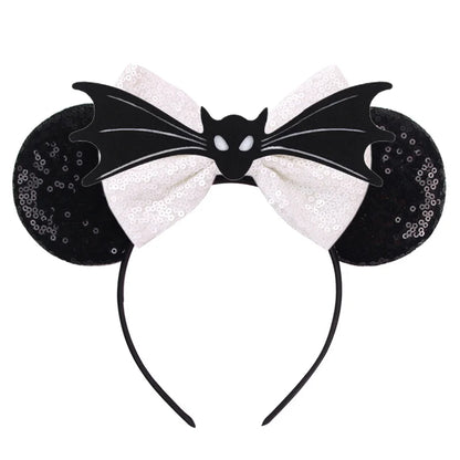 2026 Latest Halloween Cobweb Ears Headband Women Festival DIY Mouse Hairband Kids Party Villains Cosplay DIY Hair Accessories