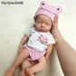 33cm Can Open Mouth Painted Solid Silicone LouLou Bebe Reborn Girl and Boy Washable Newborn Baby Dolls For Kid's Gift