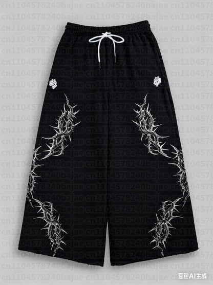 2026 Gothic Punk Vintage Fashionable Breathable Quick Drying Pants Sports and Fitness Pants 3D Printed Sportswear Adult Kids