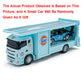Scale 1:64 Container Alloy Trailer Model Toy Car Diecast Metal Movable Joint Pull Back Rescue Engineering Vehicles Gifts for Kid