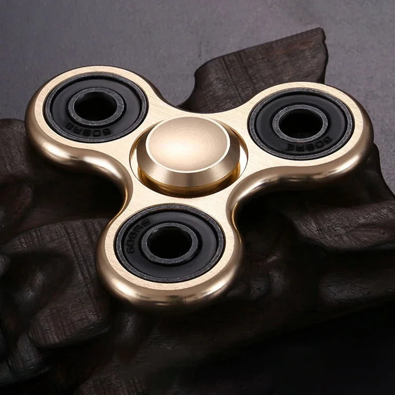 Aluminum Alloy Plating Fidget Spinner Metal Alloy R188 Mute Bearing Drawing Process Hand Spinner Stress Relief Adult Toys Gifts