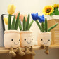 Lifelike Tulip Plant 33CM Plush Soft Plush Stuffed Toys Potted Flower Tulip Bookshelf