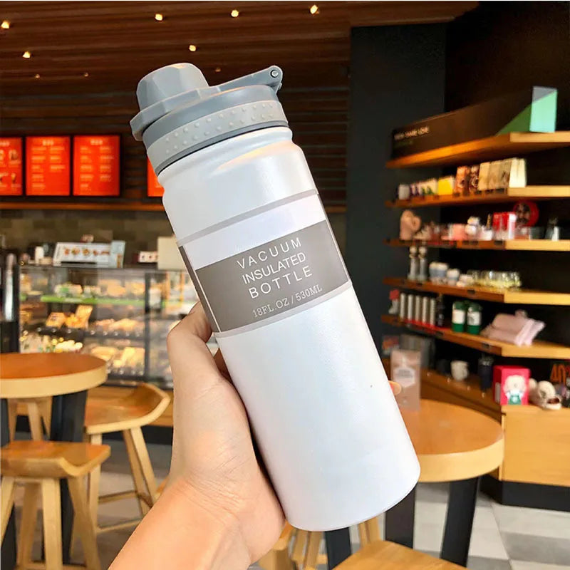 750ML Stainless Steel Outdoor Thermos Bottle Cup Large-Capacity Portable Sports Travel Car Water Cup Kettle Kids Water Bottle