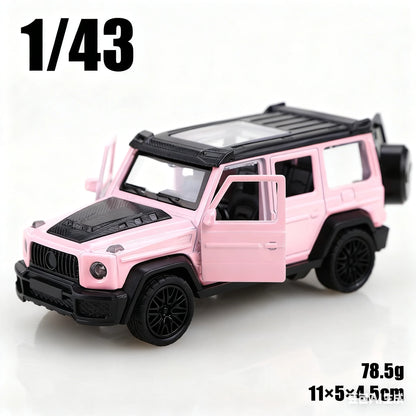 1/43 Scale Die-Cast Metal New Little G Pullback Off-Road Vehicle, Three-Door Alloy Model, Boy's Toy, Decoration