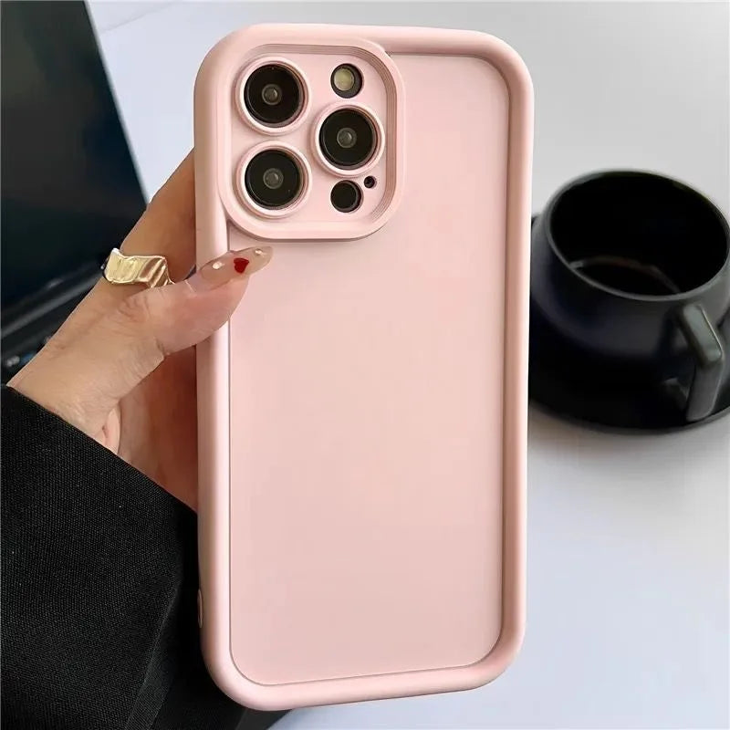Candy Color Soft TPU Case For iPhone 18 17 17e 16 14 15 Pro Plus 13 12 11 Pro Max 16e Shockproof Silicone Phone Cover Fundas