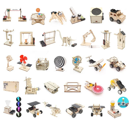 DIY Science Kit Educational STEM Kits Car Dinosaur Model Technologia Experimental Tool Wood Puzzle Games School Supply