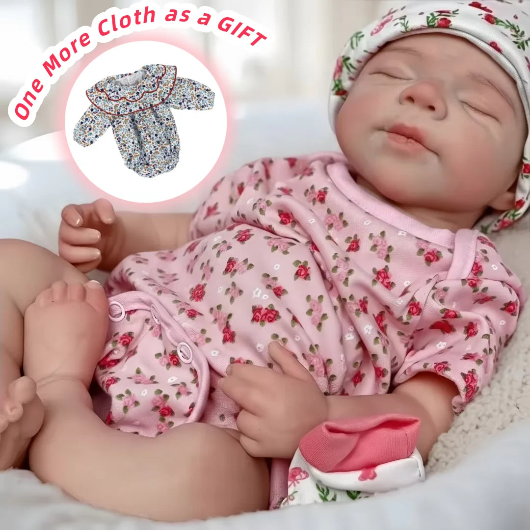 Open Mouth & Washable18Inch Pascale Whole Body Solid Silicone Bebe Reborn  Doll 3D Paint & Unpaint Skin Lifelike Newborn Dol