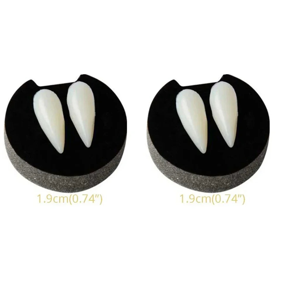 1-4Pcs Halloween Vampire Dentures Prop Halloween party Costume DIY Cosplay Props Decoration False Teeth With Dental Gum