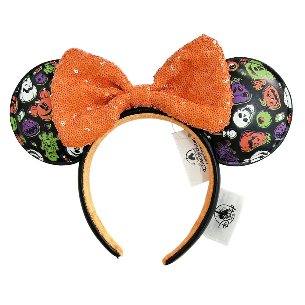 New Halloween Mickey Minnie Mouse Ears Headband Holiday Party Cosplay Hairband EARS COSTUME Plush Adult/Kids Headband Gift