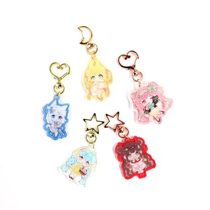 Bomaijie Custom Acrylic Keychain Cartoon Logo Key Chain Photo Customized Transparent Printing Design Game Anime Keychains