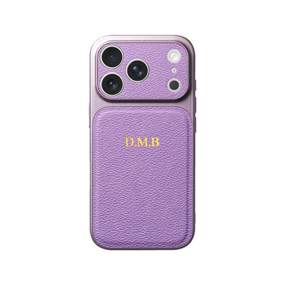 Personalise Gold Silver Initials Letter Leather Case For iPhone 15 14 13 17 Pro Max 14 16 Plus 17 Air Luxury Lens Protection Cas