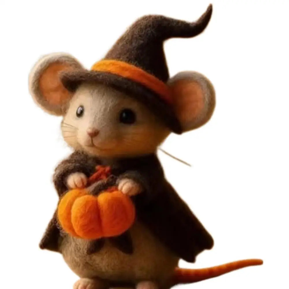 Wool Felt Pocket Handmade Diy Material Finished Product Set Halloween Cute Ghost Pumpkin Mouse Felt Finished Product