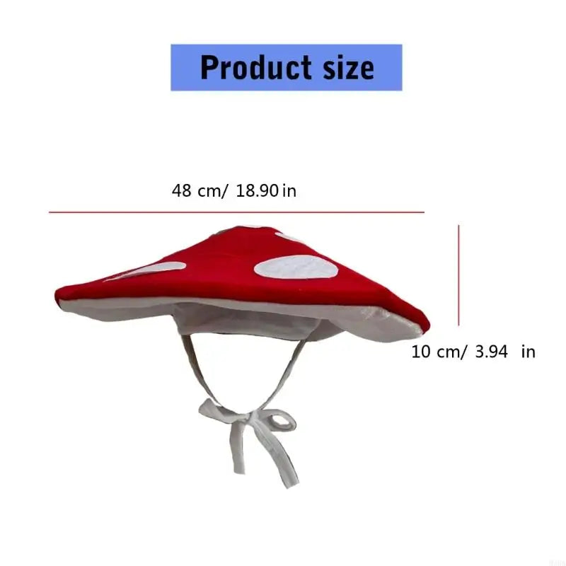 M3GA Unique Mushroom Costume Hat Soft Hat For Themed Party Halloween Party Hat Cosplay Costume Gathering Photo Hats