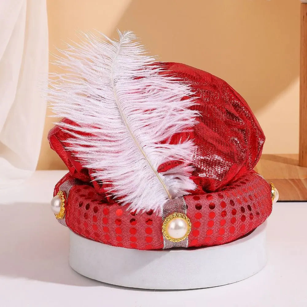 Head Wraps Indian Cap Headpiece Performance Props Sultan Turban Hats Fancy Dress Adult Children Arab Headwear Halloween