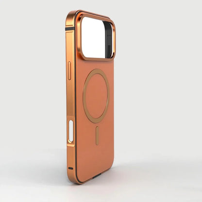Magnetic Original Phone Case For iPhone 17 18 Pro Max 18Pro 16 15 Pro Max High End Metal Frame Anti Drop Protective Cover