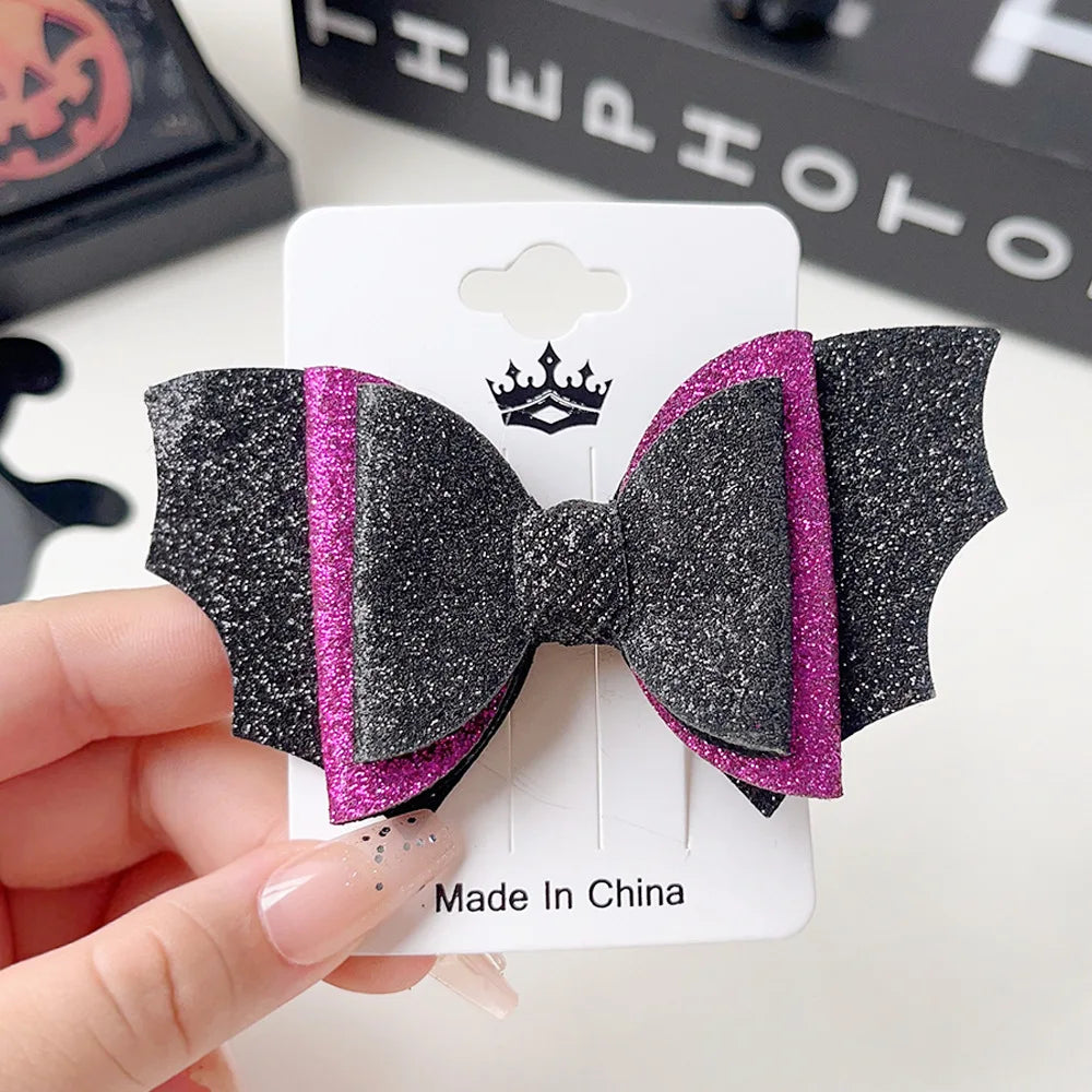 European Style Halloween Hair Clips Creative Pumpkin Ghost Bat Barrettes Themed Party Accessories Unisex