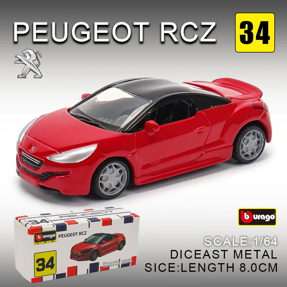 Bburago 1:64 golf Porsche 911 Shelby Raventon Mustang Lamborghini Collection Series Car Die Casting Model Gift Toy