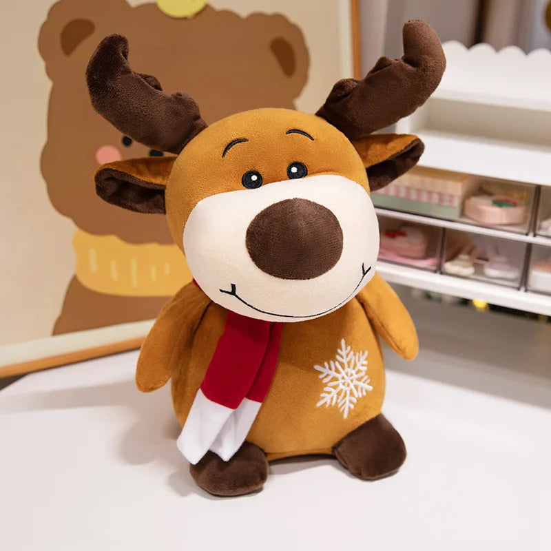 23cm Christmas Tree Doll Gingerbread Man Snow Man Soft Plush Toy Deer Stuffed Animal Props For Holiday Decoration