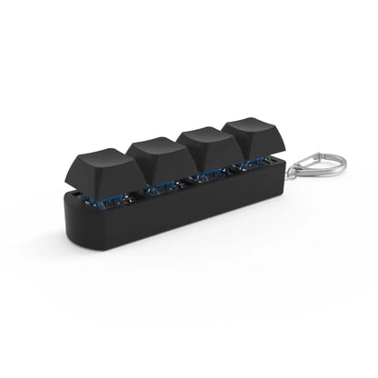 4Keys Finger Button Anti-stress Toys Mechanical Keyboard Keycaps Office Decompression Calming Keychain Gifts for Children Adults