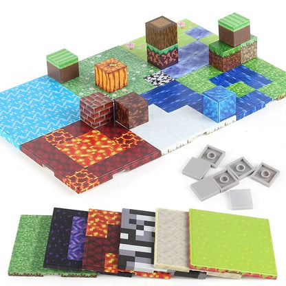 Magnetic Base Plate Variety Baseplates Match Mine World Magnetic Building Blocks Toys for Boys and Girls 3+ DIY Children Toy