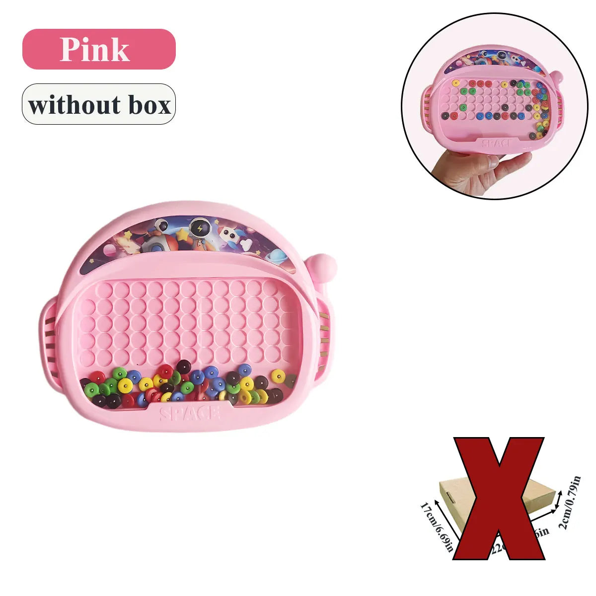 1 PCS Children's Magnetic Doodle Board with Pen & Beads Drawing Toy for 3-8 Years Kids Educational Boy Girl Montessori Gift