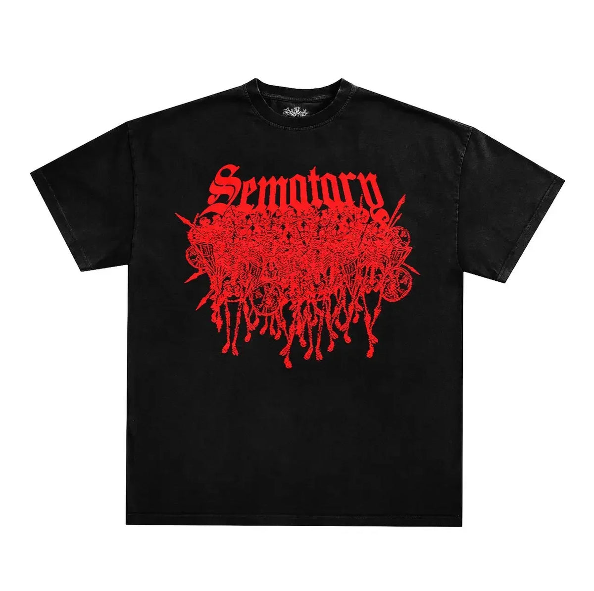 American Goth Haunted Mound Graphic T-shirt Printed Men Women Y2K Grunge Summer Short-sleeved Oversized T-shirt Streetwear Top