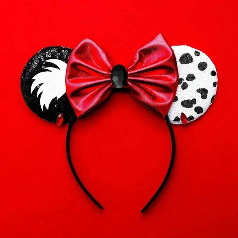 Disney Halloween Ear Headbands For Adults Kids Cosplay Bat Skeleton Maleficent Hairband Girls Ghost Women Party Hair Accessories